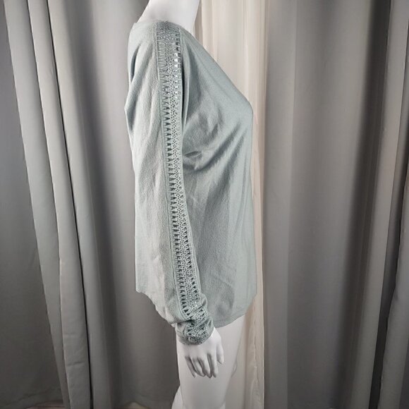 Vila Milano Teal Green Pullover Top. Size Medium - Picture 3 of 12